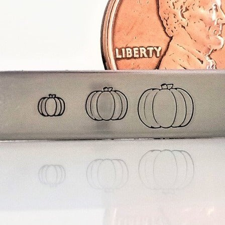 Pumpkin Faces Metal Design Stamp by Font Fixation