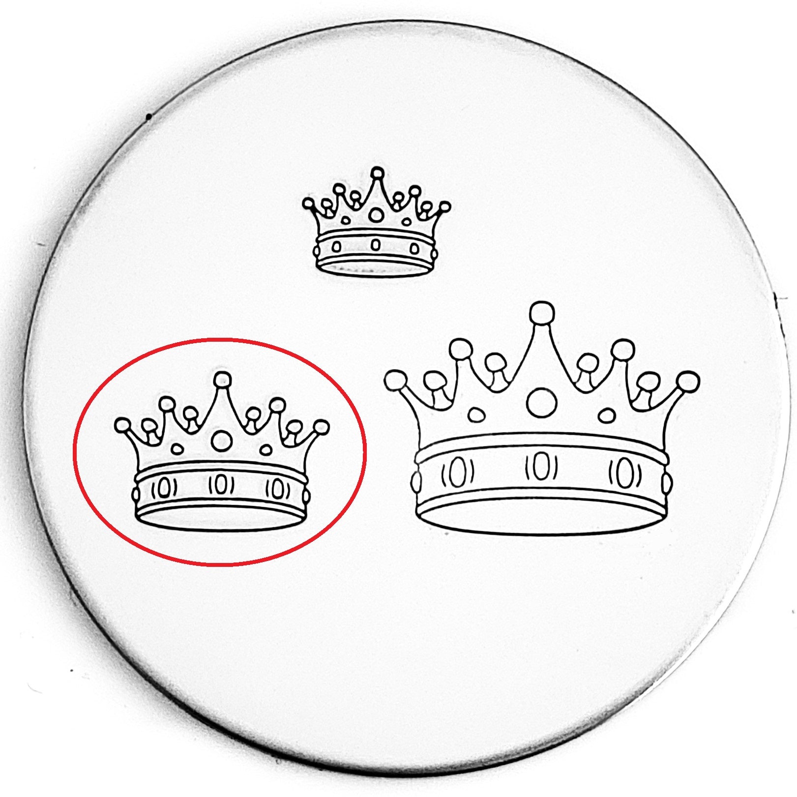 Crown Metal Design Stamp by Font Fixation