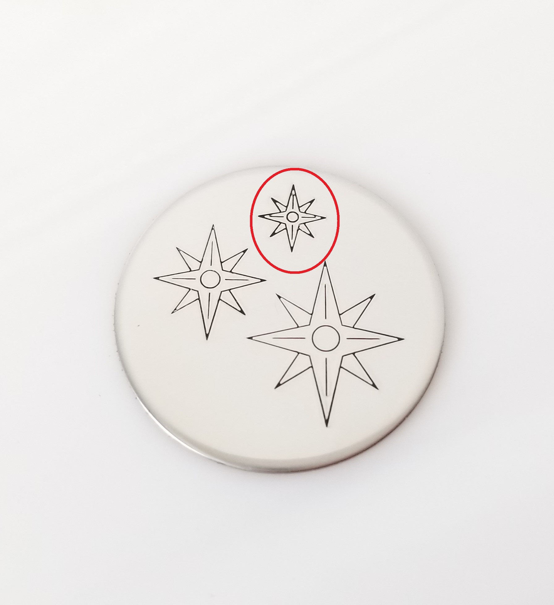 Star Shapes Metal Design Stamp by Font Fixation