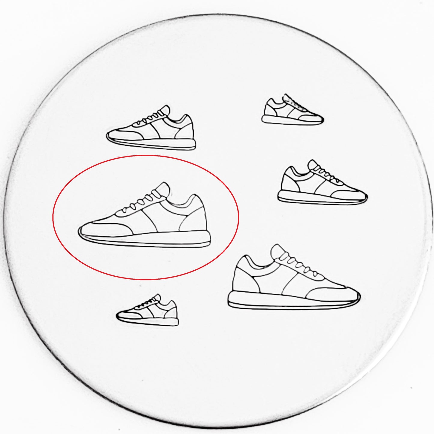 running shoe outline clip art